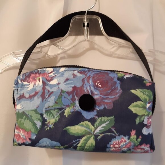 New Travel Clutch Wallet Pouch Case Purse Blue Purple Floral Roses arm bag Boho - Picture 1 of 6